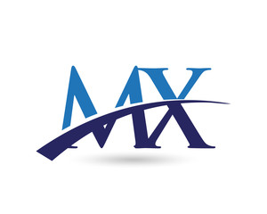 MX Logo Letter Swoosh