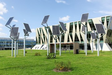 Set of solar panel poles 