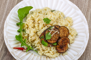 Risotto with eggplant