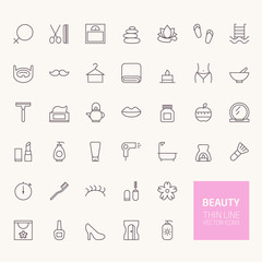 Beauty Outline Icons for web and mobile apps