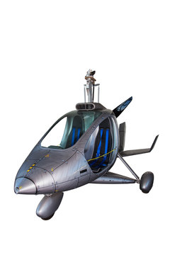 Futuristic helicopter-isolated