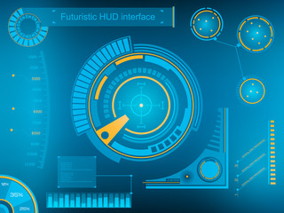 Obraz premium Abstract future, concept vector futuristic blue virtual graphic