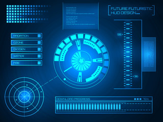 Abstract future, concept vector futuristic blue virtual graphic