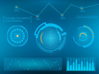 Abstract future, concept vector futuristic blue virtual graphic