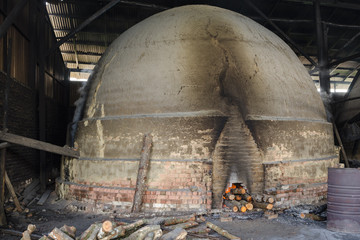 Traditional Charcoal factory, Sepetang, Malaysia - Traditional Charcoal factory in Kuala Sepetang...