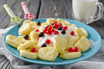 Lazy dumplings of cottage cheese
