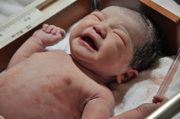 誕生の瞬間　新生児