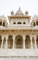 Jaswant Thada. Ornately carved white marble tomb of Jodhpur