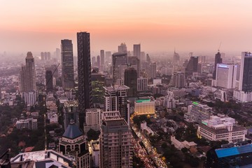 skyline of bangkok seen from above