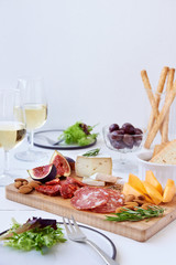 Cheese and cured meat board