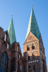 Fototapeta na wymiar Marienkirche in Lübeck, Deutschland