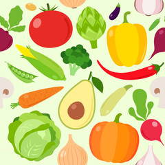 Vegetables Seamless Pattern
