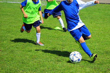 Football soccer match for children
