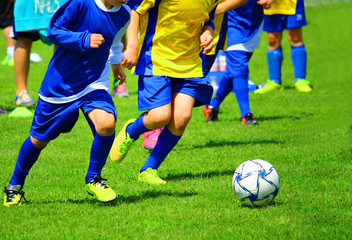 Naklejka premium Football soccer match for children
