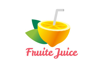 Lime or lemon fruit slice. Lemonade juice logo icon template