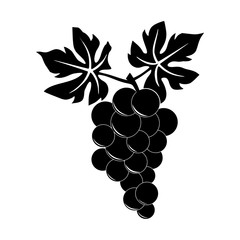 Black silhouette of grapes 