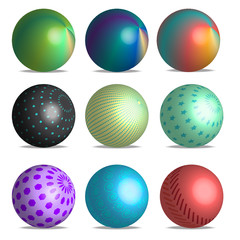 Gradient balls with different patterns