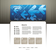 Naklejka premium Abstract Business Web Site Design Template Vector
