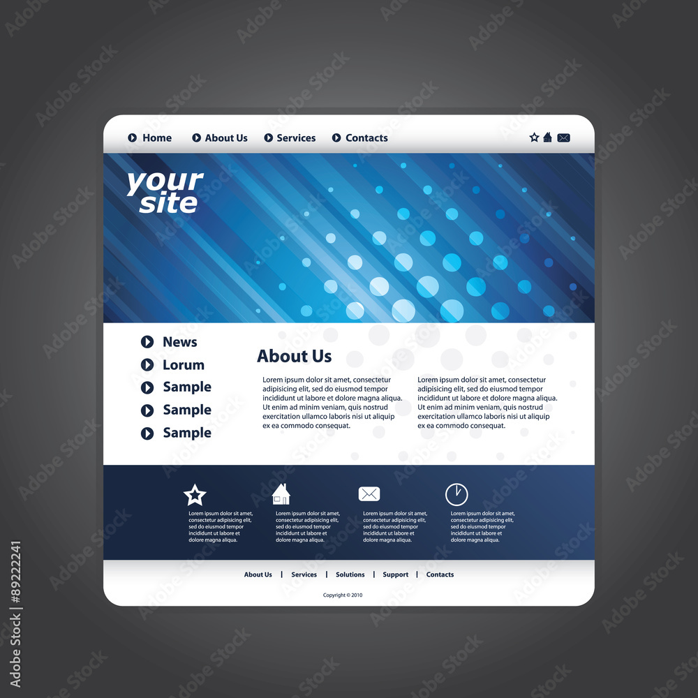 Poster abstract business web site design template vector
