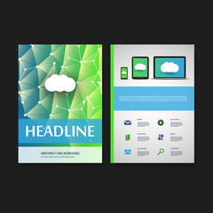 Flyer or Cover Design Template - Business, Networks, Cloud Computing - Corporate Identity Concept