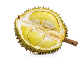Durian isolated on white background.