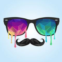 Glass polygon, mustache polygon