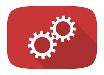 gear flat design modern icon