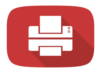 printer flat design modern icon