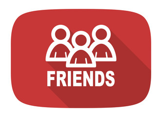 friends flat design modern icon
