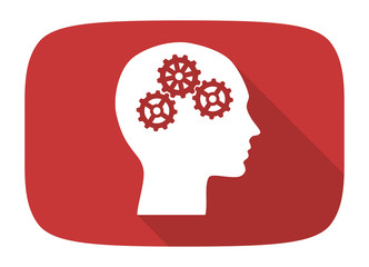 head flat design modern icon