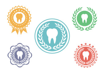 Tooth icons set