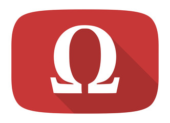 omega flat design modern icon