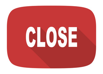 close flat design modern icon