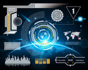 Abstract future, concept vector futuristic blue virtual graphic