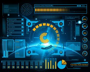 Abstract future, concept vector futuristic blue virtual graphic