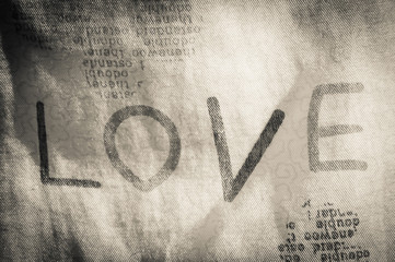 Fabric texture background / concept of love