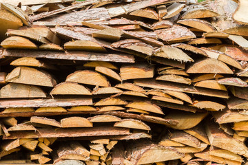 Slabs stacked in a warehouse building base