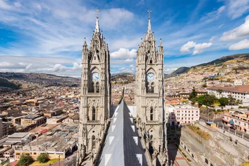 Foto op Canvas Basilica del Voto Nacional in Quito, Ecuador © Noradoa
