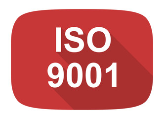 iso 9001 flat design modern icon