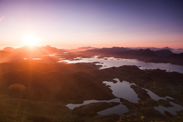 Lofoten Islands with Midnight Sun