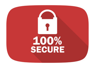 secure flat design modern icon