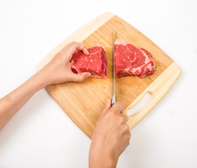 Cut the steak
