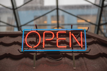 Open Neon Sign