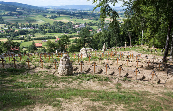 The old military cemetery form first world war in  Luzna Pustki- battle of Gorlice - Poland