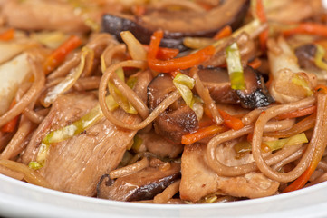 buckwheat noodles with chicken