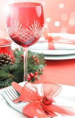 Xmas dinner setting