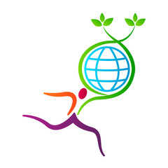 Save planet design isolated on white background.