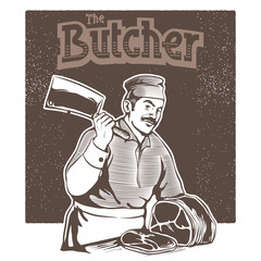 The butcher cut the meat of