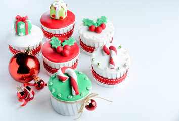Seasonal christmas cupcake