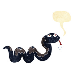 cartoon snake with speech bubble